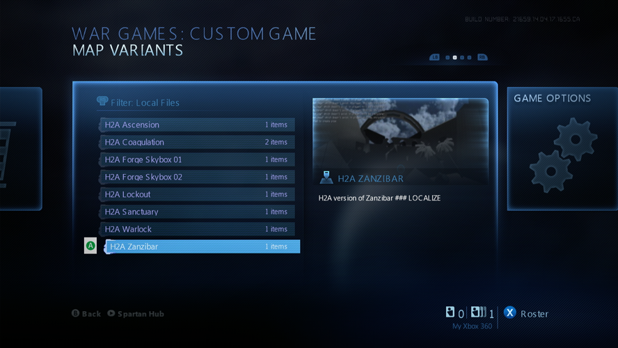 Halo 2: Anniversary menu